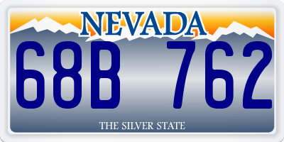 NV license plate 68B762