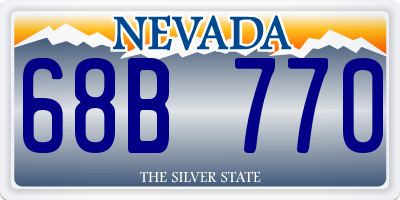NV license plate 68B770