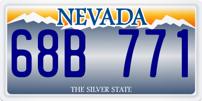 NV license plate 68B771