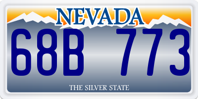 NV license plate 68B773