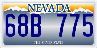 NV license plate 68B775