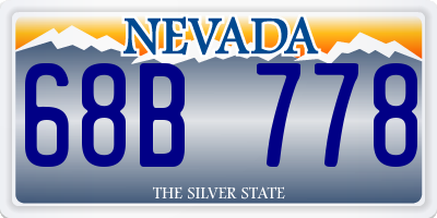 NV license plate 68B778