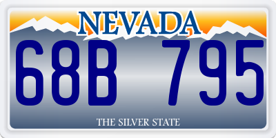 NV license plate 68B795