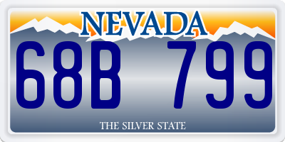 NV license plate 68B799