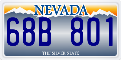 NV license plate 68B801