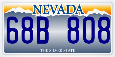 NV license plate 68B808