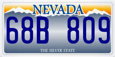 NV license plate 68B809
