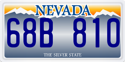 NV license plate 68B810