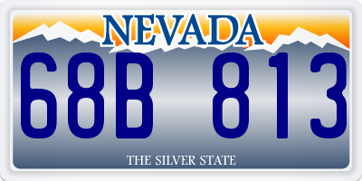 NV license plate 68B813