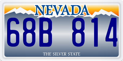 NV license plate 68B814