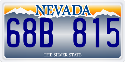 NV license plate 68B815