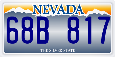 NV license plate 68B817