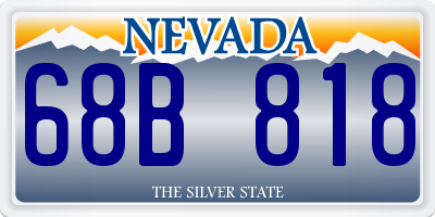 NV license plate 68B818