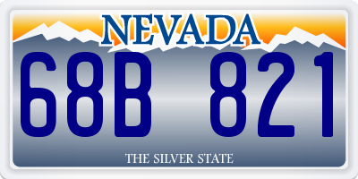 NV license plate 68B821