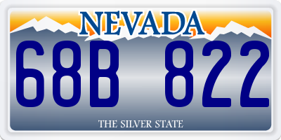NV license plate 68B822