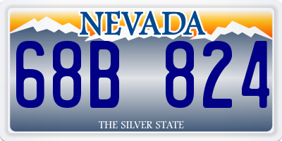 NV license plate 68B824