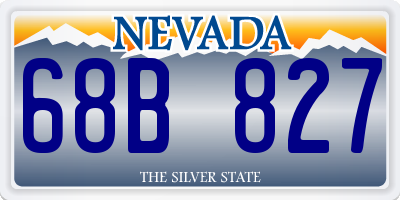 NV license plate 68B827