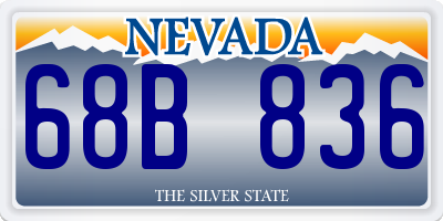 NV license plate 68B836