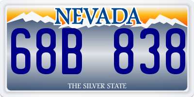 NV license plate 68B838