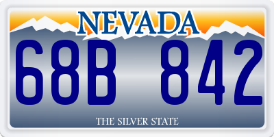 NV license plate 68B842