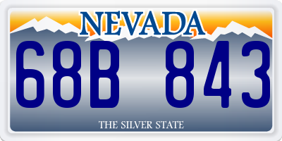 NV license plate 68B843