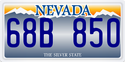 NV license plate 68B850