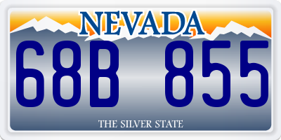 NV license plate 68B855