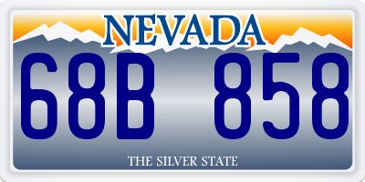 NV license plate 68B858
