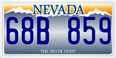 NV license plate 68B859