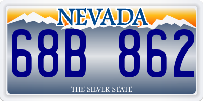 NV license plate 68B862