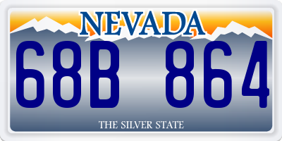 NV license plate 68B864