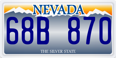 NV license plate 68B870