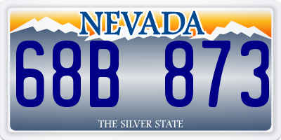 NV license plate 68B873