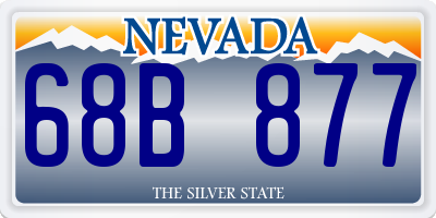 NV license plate 68B877