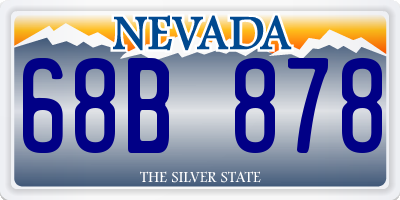 NV license plate 68B878