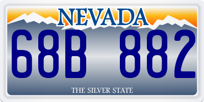 NV license plate 68B882