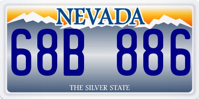 NV license plate 68B886