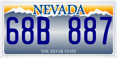 NV license plate 68B887