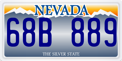 NV license plate 68B889