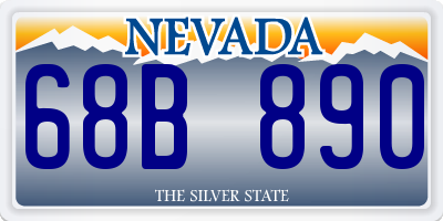 NV license plate 68B890