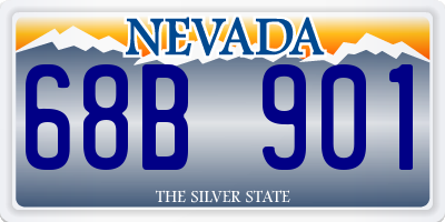 NV license plate 68B901