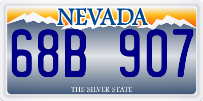 NV license plate 68B907