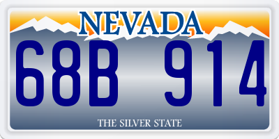 NV license plate 68B914