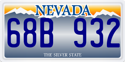 NV license plate 68B932