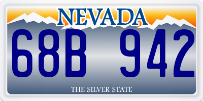 NV license plate 68B942