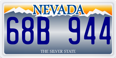 NV license plate 68B944