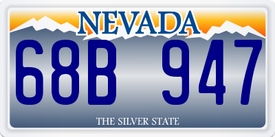 NV license plate 68B947