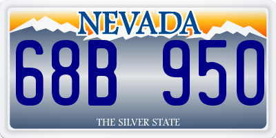 NV license plate 68B950