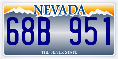 NV license plate 68B951