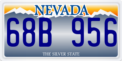 NV license plate 68B956